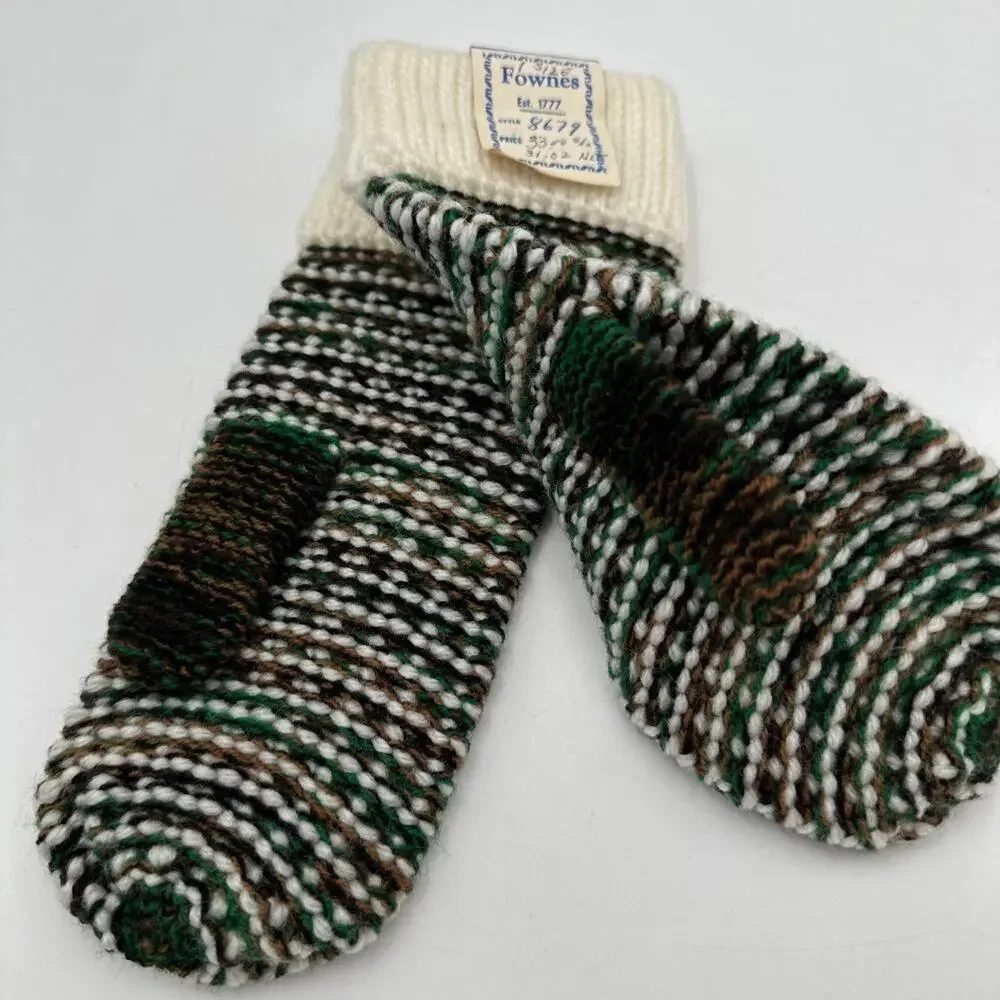 Vintage Green Fownes Women's Knit Gloves, Size- O/S